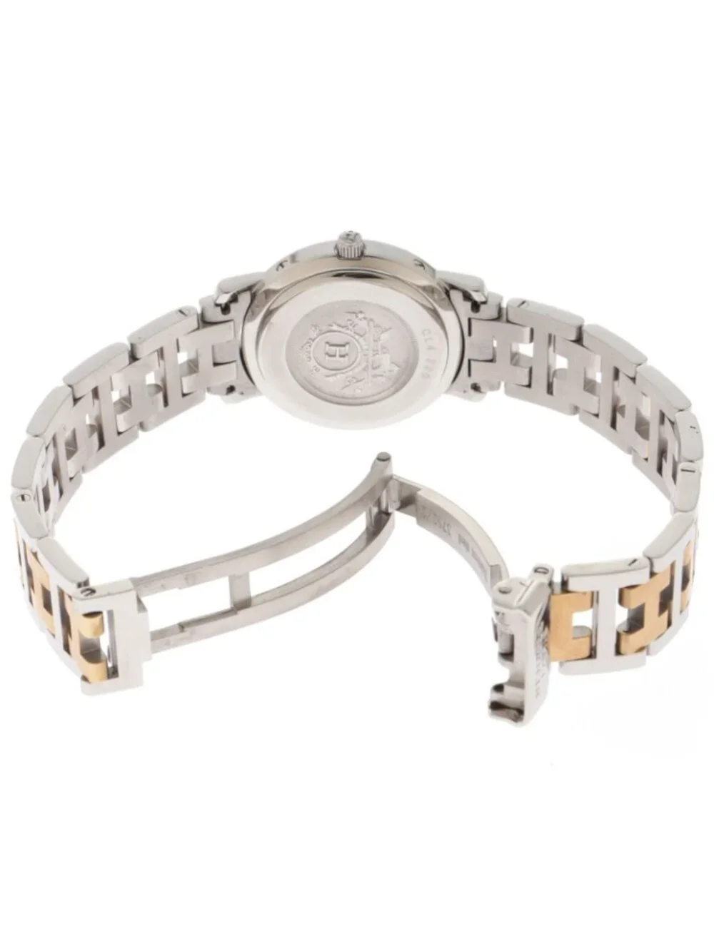 Hermes Clipper Watch Stainless Steel Ivory